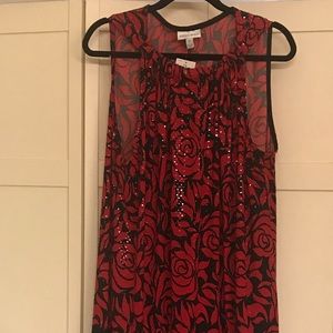 red rose sequin dress